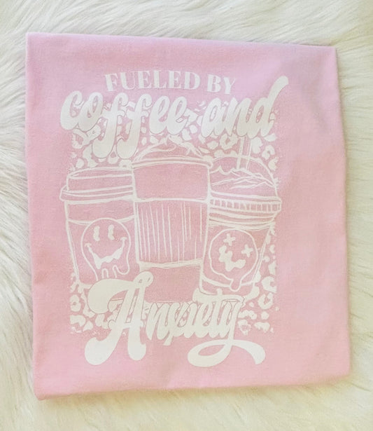 T-Shirt - Pink Fueled by Coffee