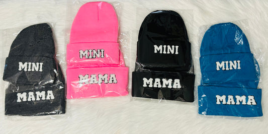 Mama/Mini beanie set
